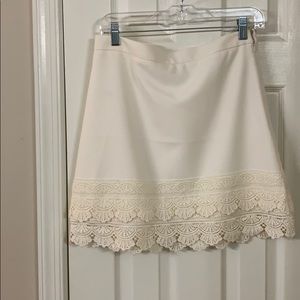 LOFT Lace Hem Skirt